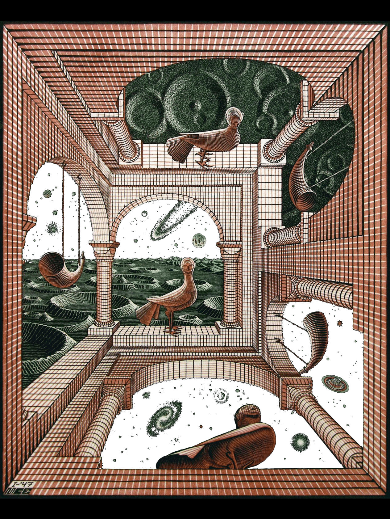 Another World II (transparent background) for Kindle Paperwhite wallpaper featuring escher and art and more