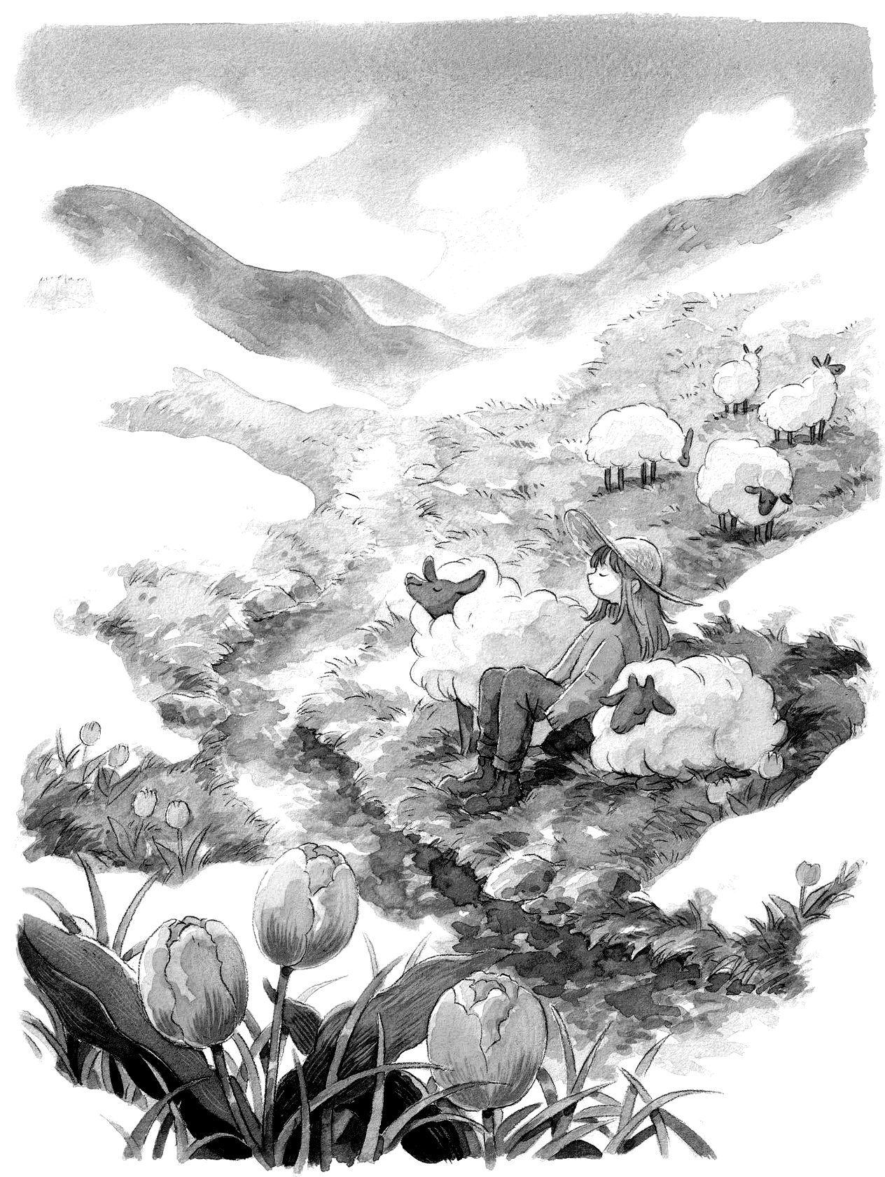 First Day of Spring for Kindle Paperwhite e-reader wallpaper or screensaver featuring girl and nature and more