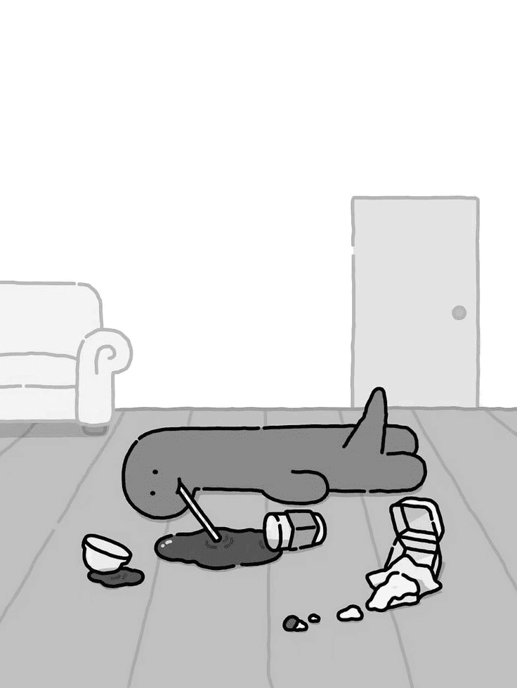 sad dino for Kindle Paperwhite wallpaper