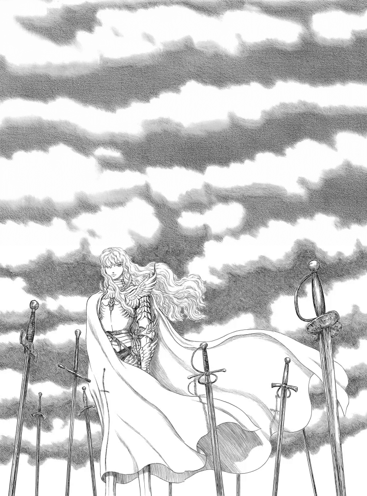 Griffith Standing in Field of Swords for Kindle Paperwhite wallpaper featuring berserk and anime and more