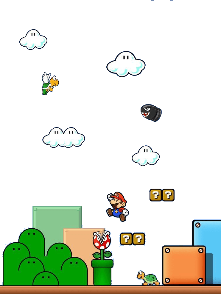 mario4 for Kindle Paperwhite wallpaper featuring png and color