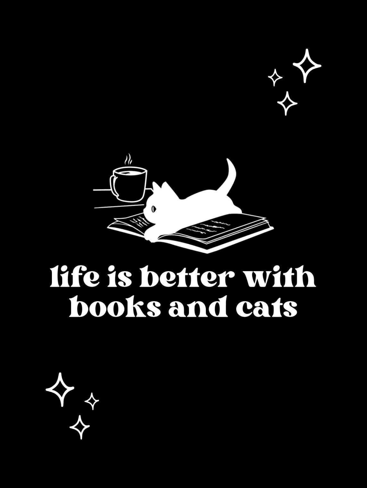 Cats and books for Kobo Libra wallpaper featuring books and cats