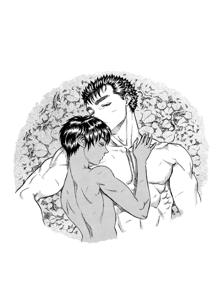 Berserk and Casca hugging - transparent & border for Kindle Paperwhite wallpaper featuring berserk and anime and more