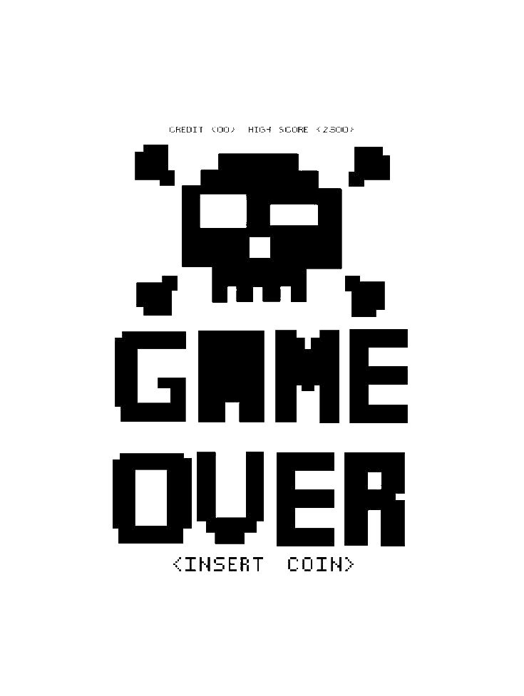 game over for Kindle Paperwhite wallpaper featuring png and retro