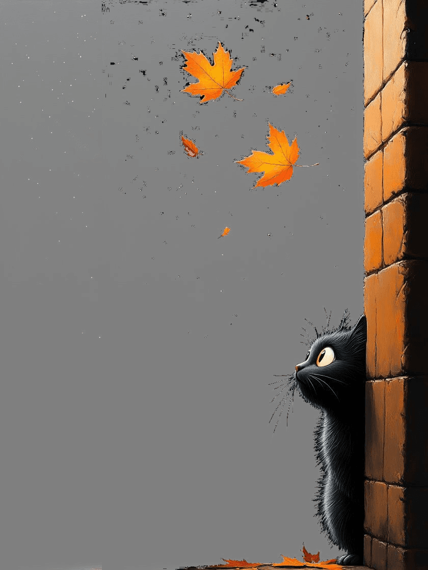 Autumnal Kittie for Kobo Libra wallpaper featuring png and transparent and more