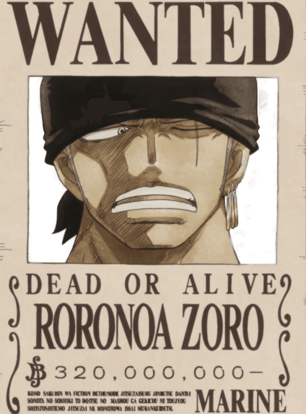 Roronoa Zoro Wanted Poster for Kindle Paperwhite wallpaper featuring anime and one piece and more