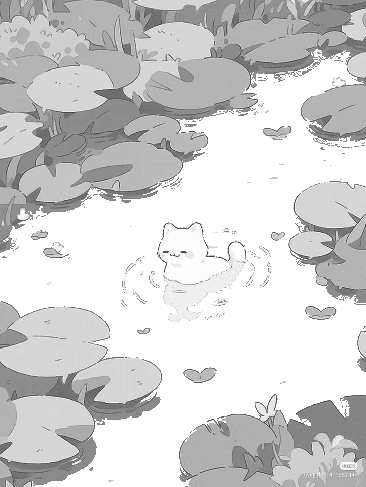 cat in pond for Kindle Paperwhite wallpaper featuring cat